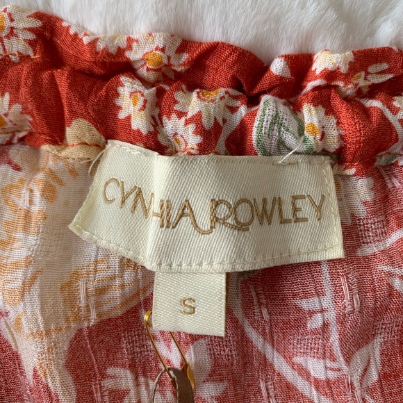 NWT Cynthia Rowley floral blouse - SZ SM - Picture 5 of 6